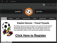 Tablet Screenshot of eastonsoccer.com